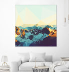 Fractal Mountain Sunset by THE Studio on GIANT ART - brown contemporary