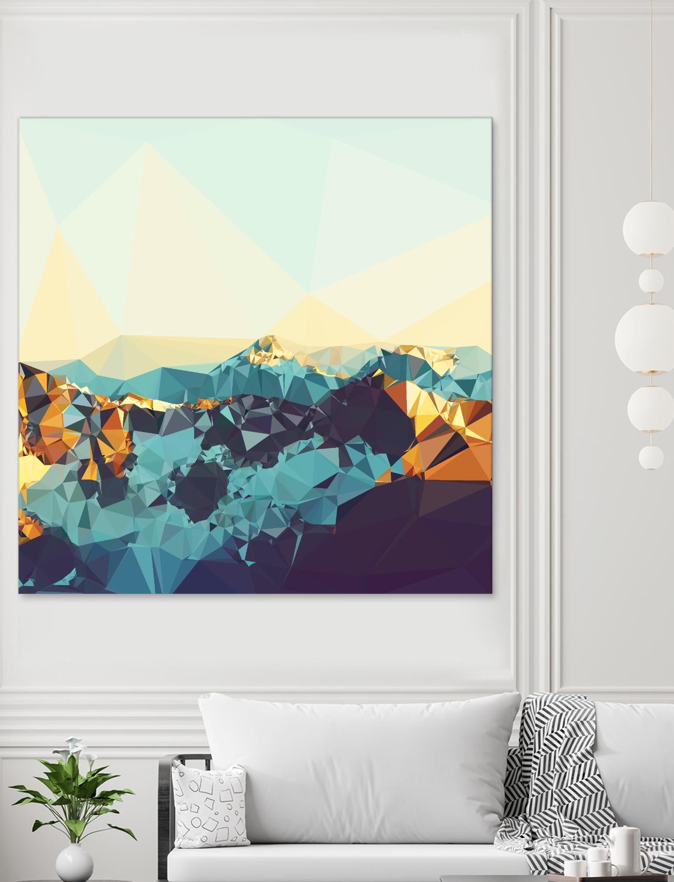 Fractal Mountain Sunset by THE Studio on GIANT ART - brown contemporary