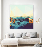 Fractal Mountain Sunset by THE Studio on GIANT ART - brown contemporary
