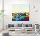 Fractal Mountain Sunset by THE Studio on GIANT ART - brown contemporary