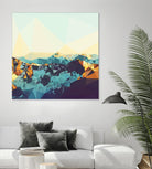 Fractal Mountain Sunset by THE Studio on GIANT ART - brown contemporary