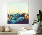 Fractal Mountain Sunset by THE Studio on GIANT ART - brown contemporary
