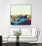 Fractal Mountain Sunset by THE Studio on GIANT ART - brown contemporary