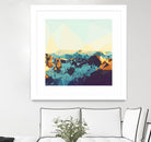 Fractal Mountain Sunset by THE Studio on GIANT ART - brown contemporary