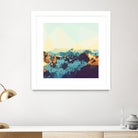 Fractal Mountain Sunset by THE Studio on GIANT ART - brown contemporary