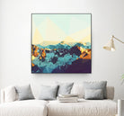 Fractal Mountain Sunset by THE Studio on GIANT ART - brown contemporary