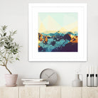 Fractal Mountain Sunset by THE Studio on GIANT ART - brown contemporary