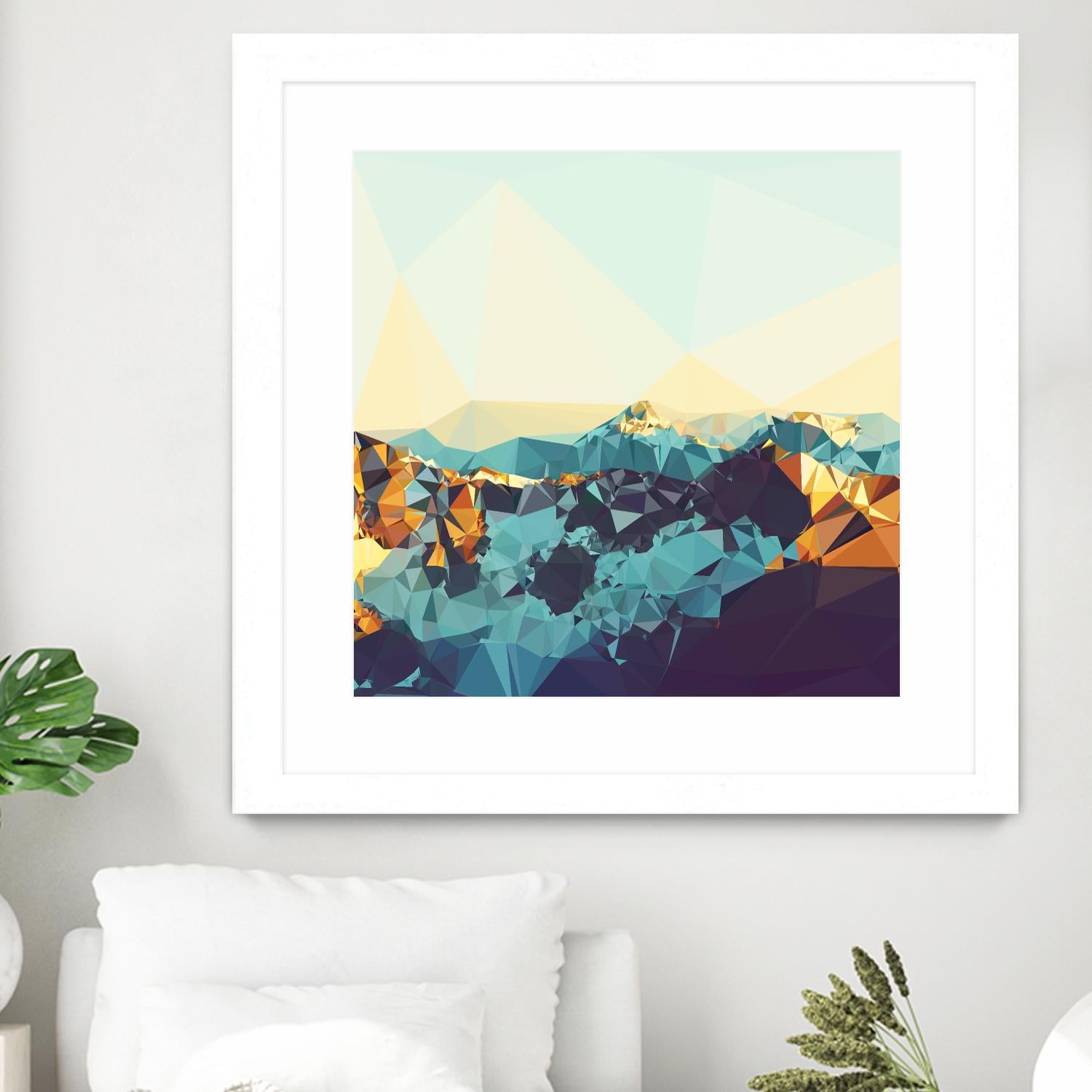 Fractal Mountain Sunset by THE Studio on GIANT ART - brown contemporary
