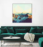 Fractal Mountain Sunset by THE Studio on GIANT ART - brown contemporary