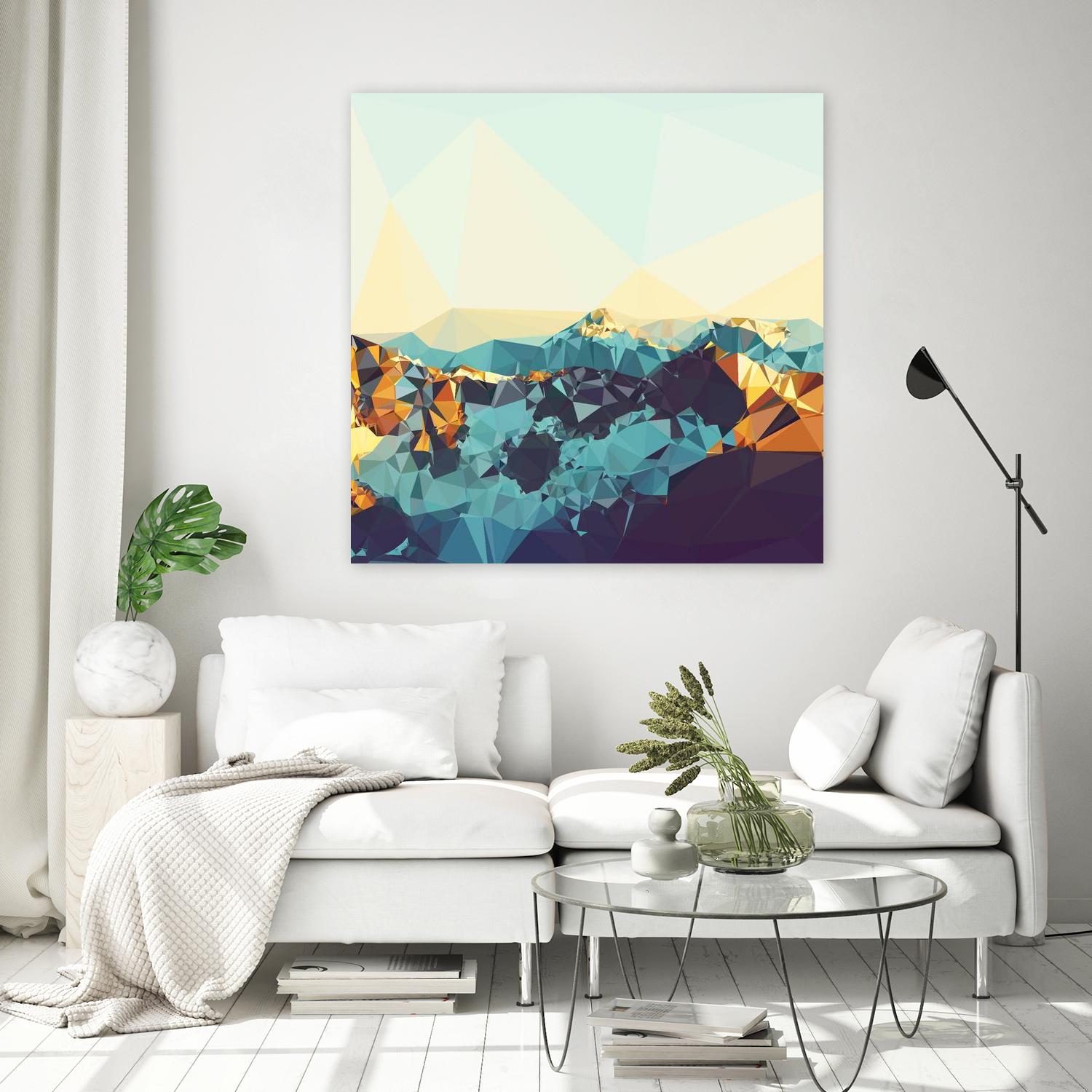 Fractal Mountain Sunset by THE Studio on GIANT ART - brown contemporary
