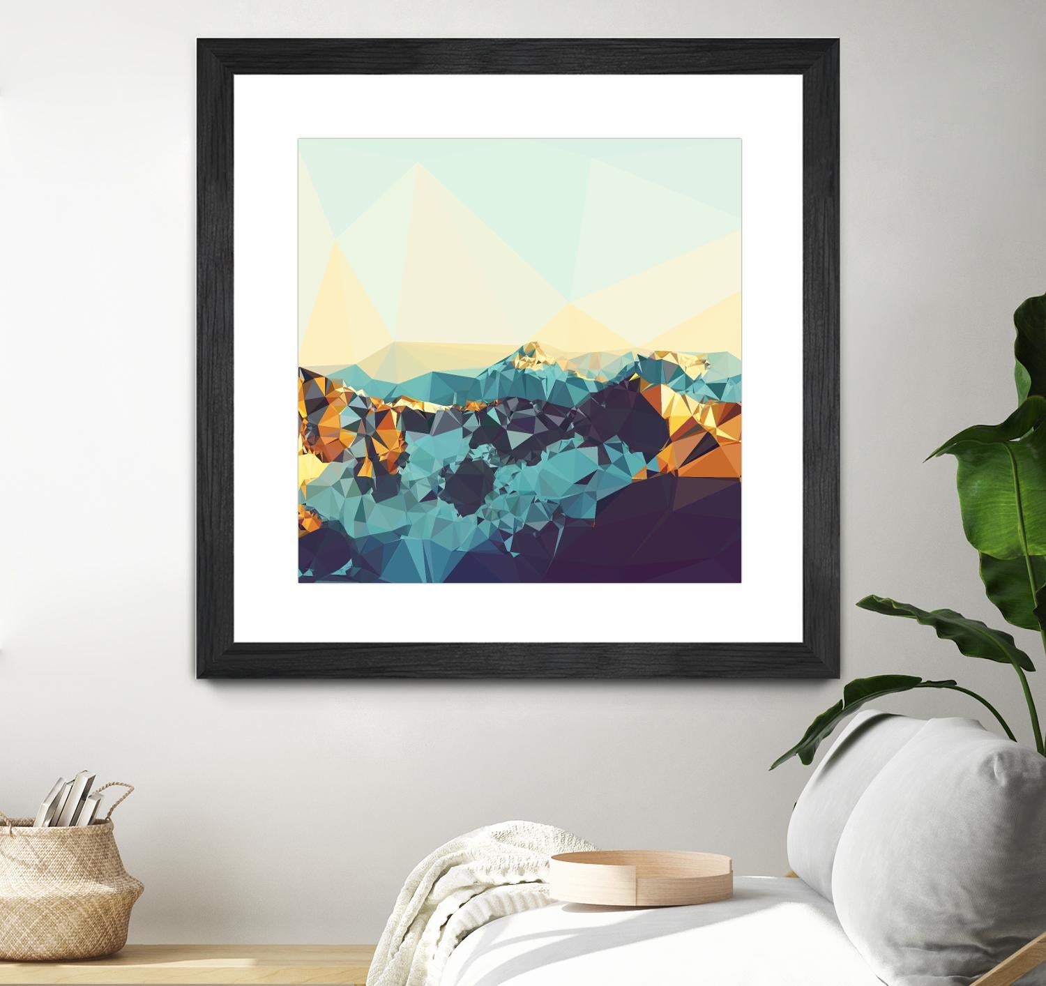 Fractal Mountain Sunset by THE Studio on GIANT ART - brown contemporary