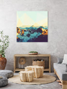 Fractal Mountain Sunset by THE Studio on GIANT ART - brown contemporary
