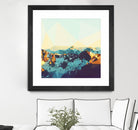 Fractal Mountain Sunset by THE Studio on GIANT ART - brown contemporary