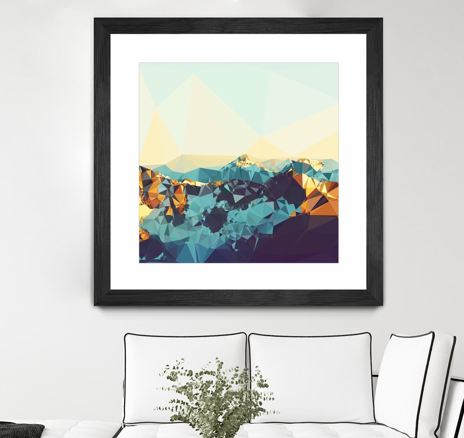 Fractal Mountain Sunset by THE Studio on GIANT ART - brown contemporary