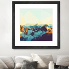 Fractal Mountain Sunset by THE Studio on GIANT ART - brown contemporary