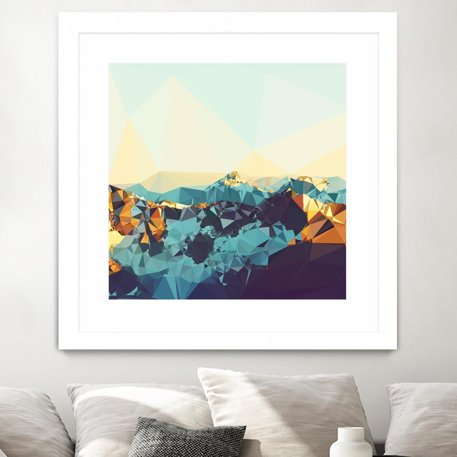 Fractal Mountain Sunset by THE Studio on GIANT ART - brown contemporary