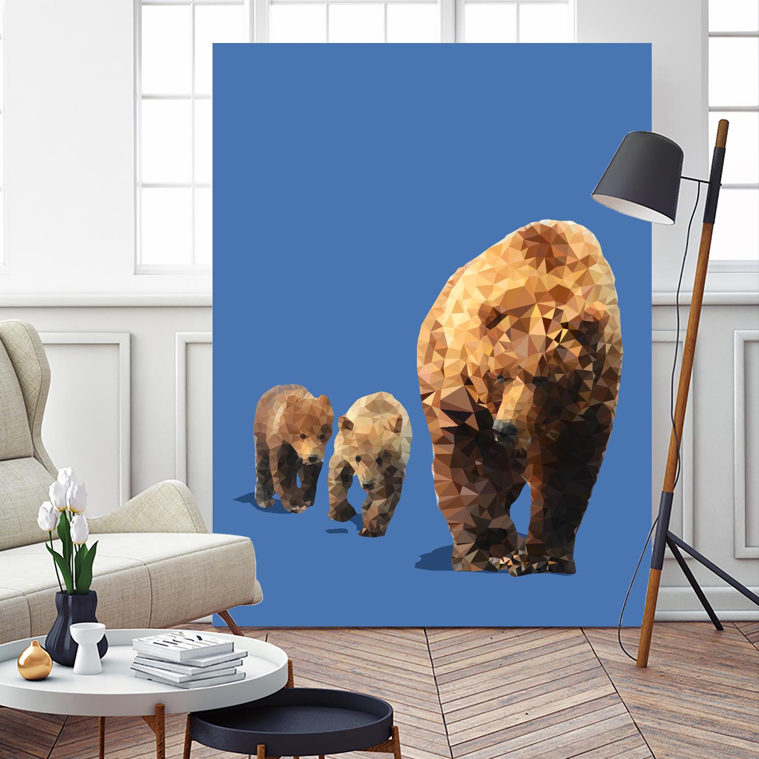 Fractal Bears by THE Studio on GIANT ART - brown contemporary