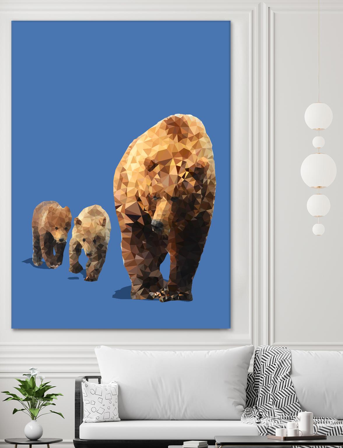 Fractal Bears by THE Studio on GIANT ART - brown contemporary