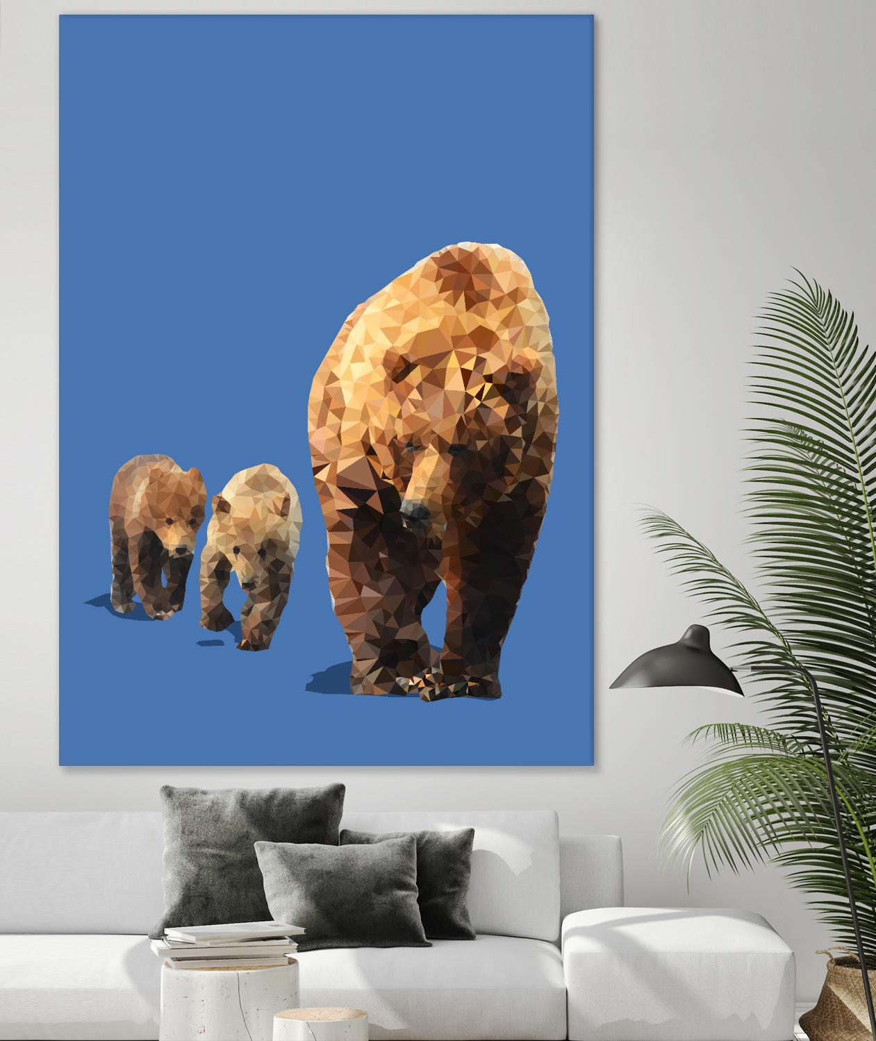 Fractal Bears by THE Studio on GIANT ART - brown contemporary