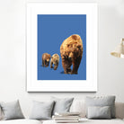 Fractal Bears by THE Studio on GIANT ART - blue animal ours
