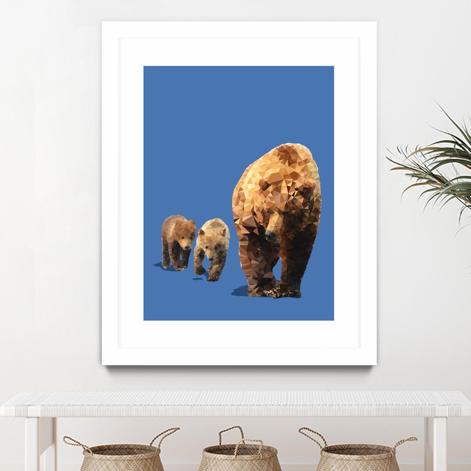 Fractal Bears by THE Studio on GIANT ART - blue animal ours