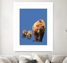 Fractal Bears by THE Studio on GIANT ART - blue animal ours