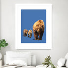 Fractal Bears by THE Studio on GIANT ART - blue animal ours