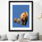 Fractal Bears by THE Studio on GIANT ART - blue animal ours