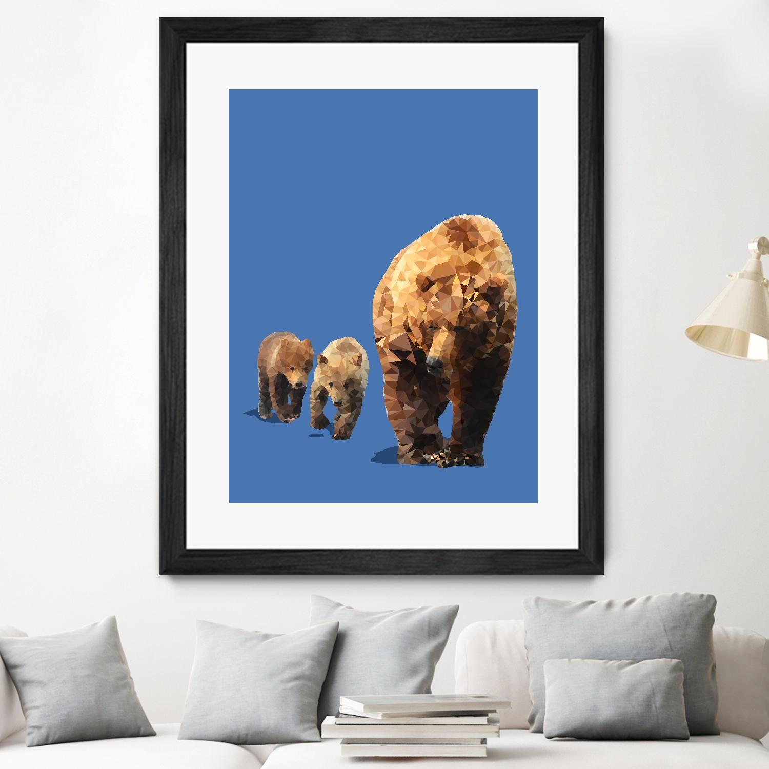 Fractal Bears by THE Studio on GIANT ART - blue animal ours