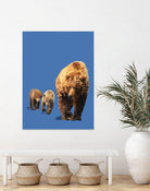 Fractal Bears by THE Studio on GIANT ART - blue animal ours