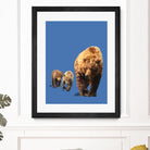 Fractal Bears by THE Studio on GIANT ART - blue animal ours
