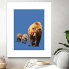 Fractal Bears by THE Studio on GIANT ART - blue animal ours