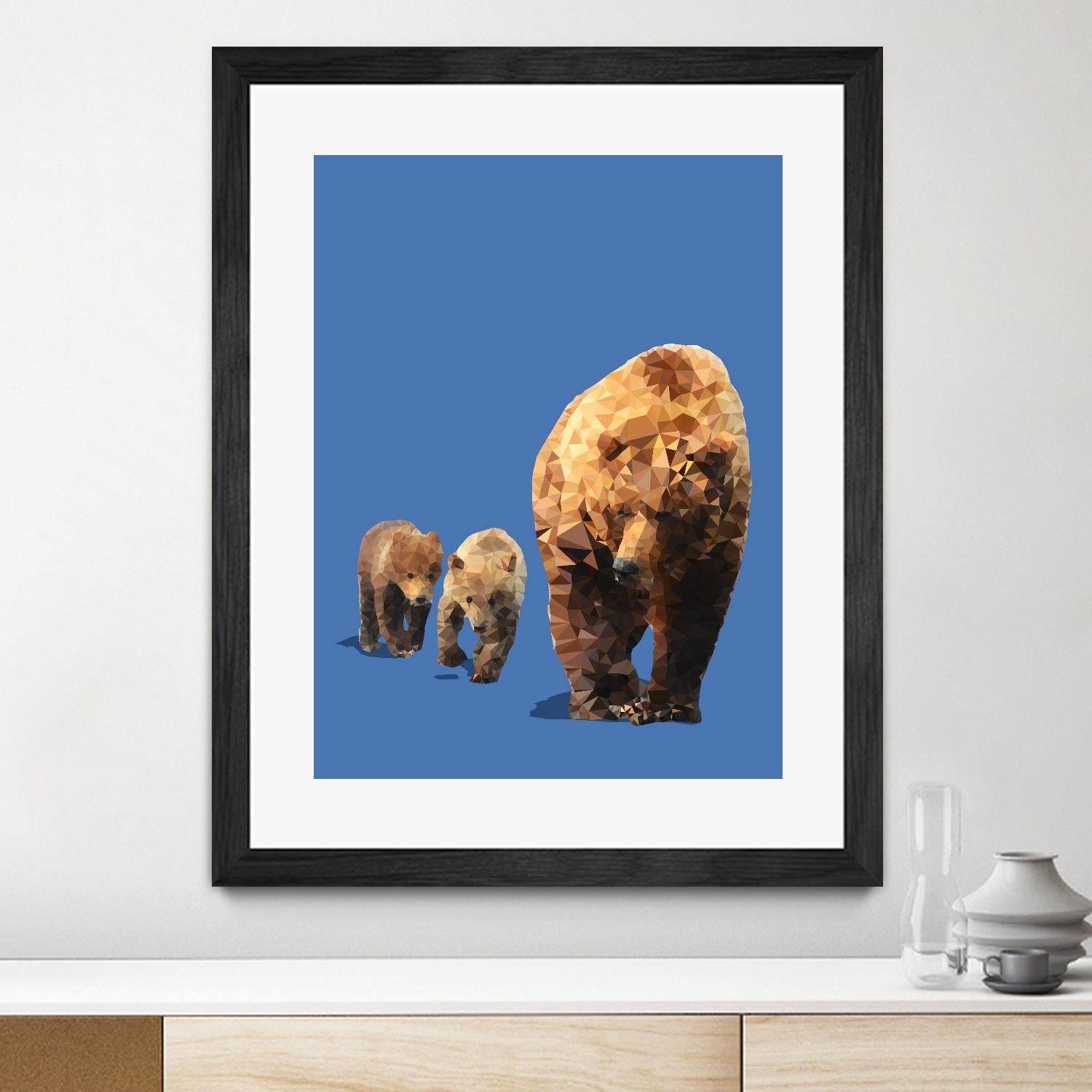 Fractal Bears by THE Studio on GIANT ART - blue animal ours