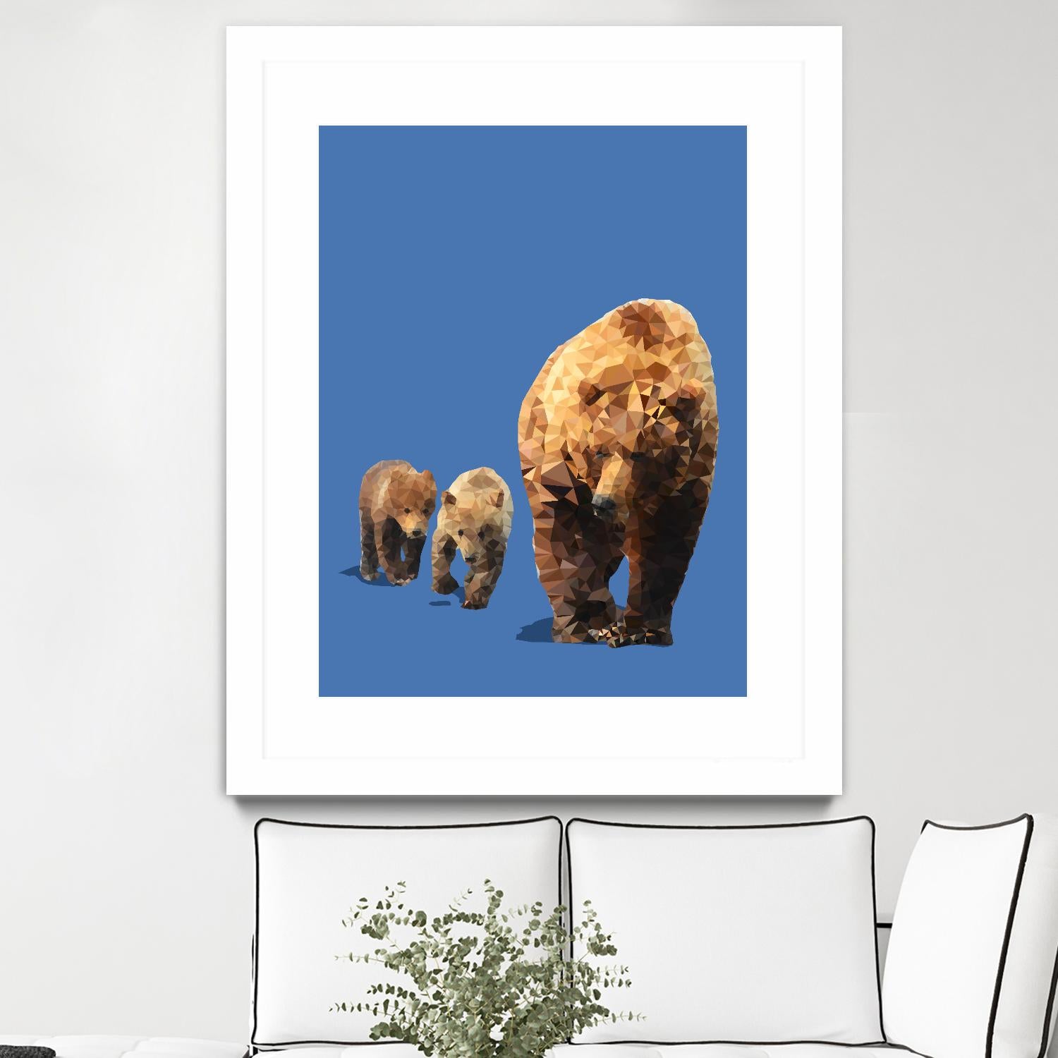 Fractal Bears by THE Studio on GIANT ART - blue animal ours