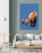 Fractal Bears by THE Studio on GIANT ART - blue animal ours