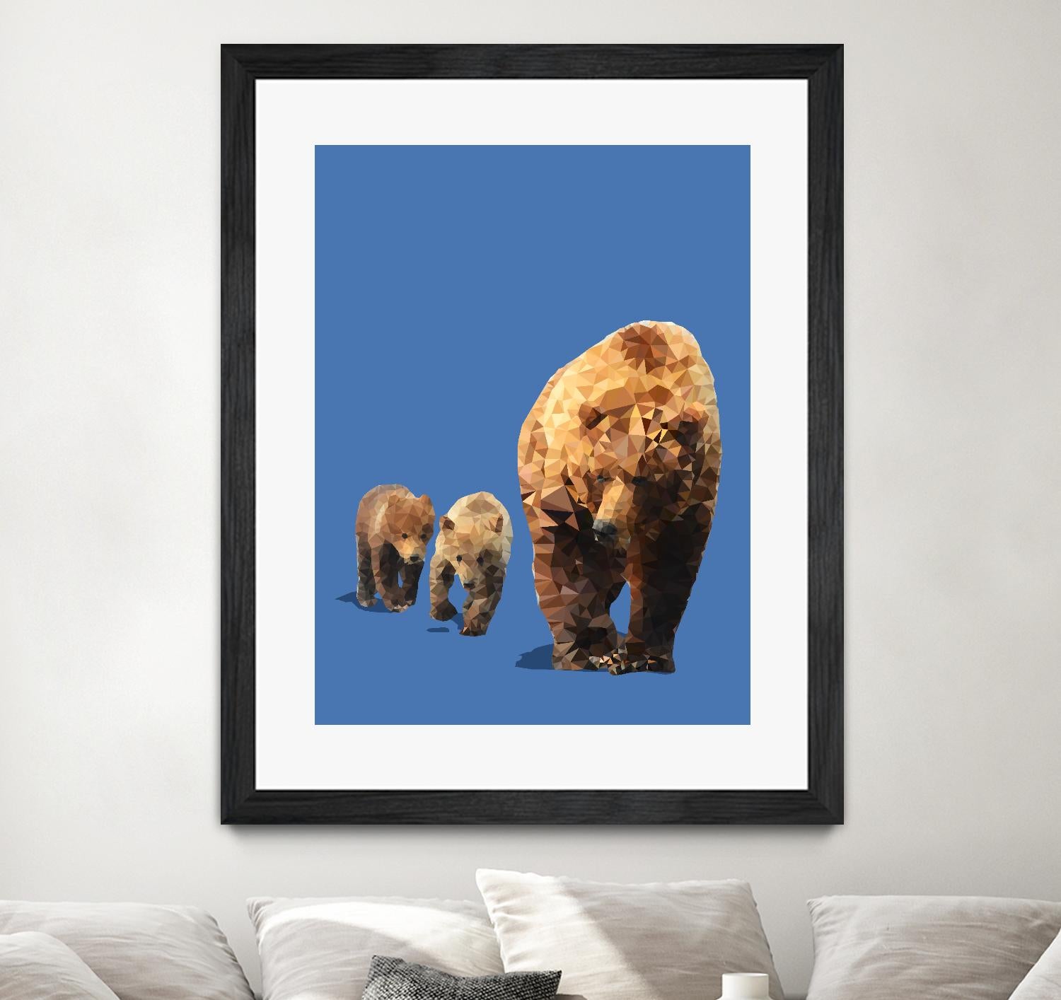Fractal Bears by THE Studio on GIANT ART - blue animal ours