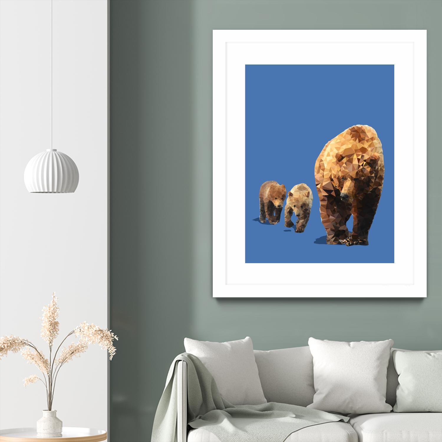 Fractal Bears by THE Studio on GIANT ART - blue animal ours