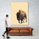 Fractal Bison by THE Studio on GIANT ART - black contemporary