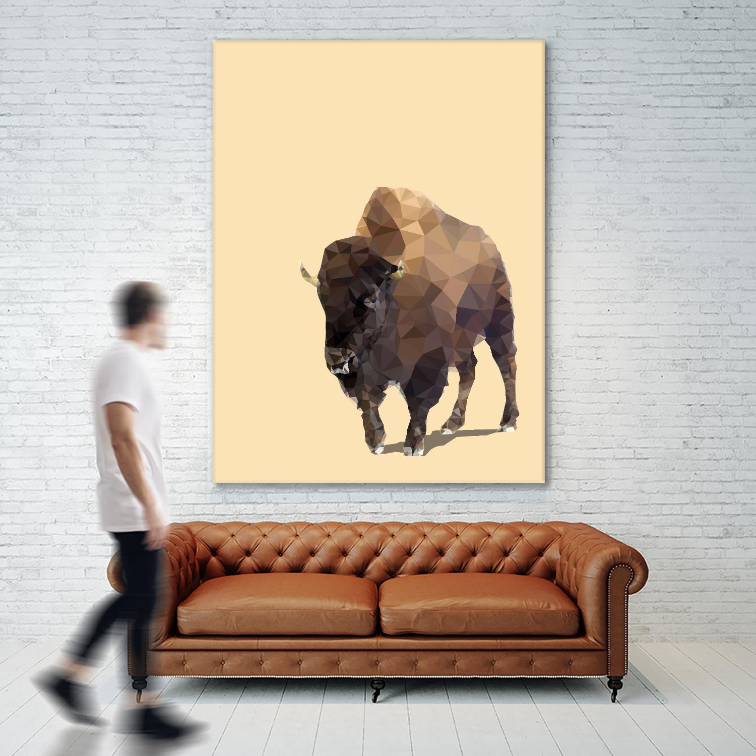 Fractal Bison by THE Studio on GIANT ART - black contemporary