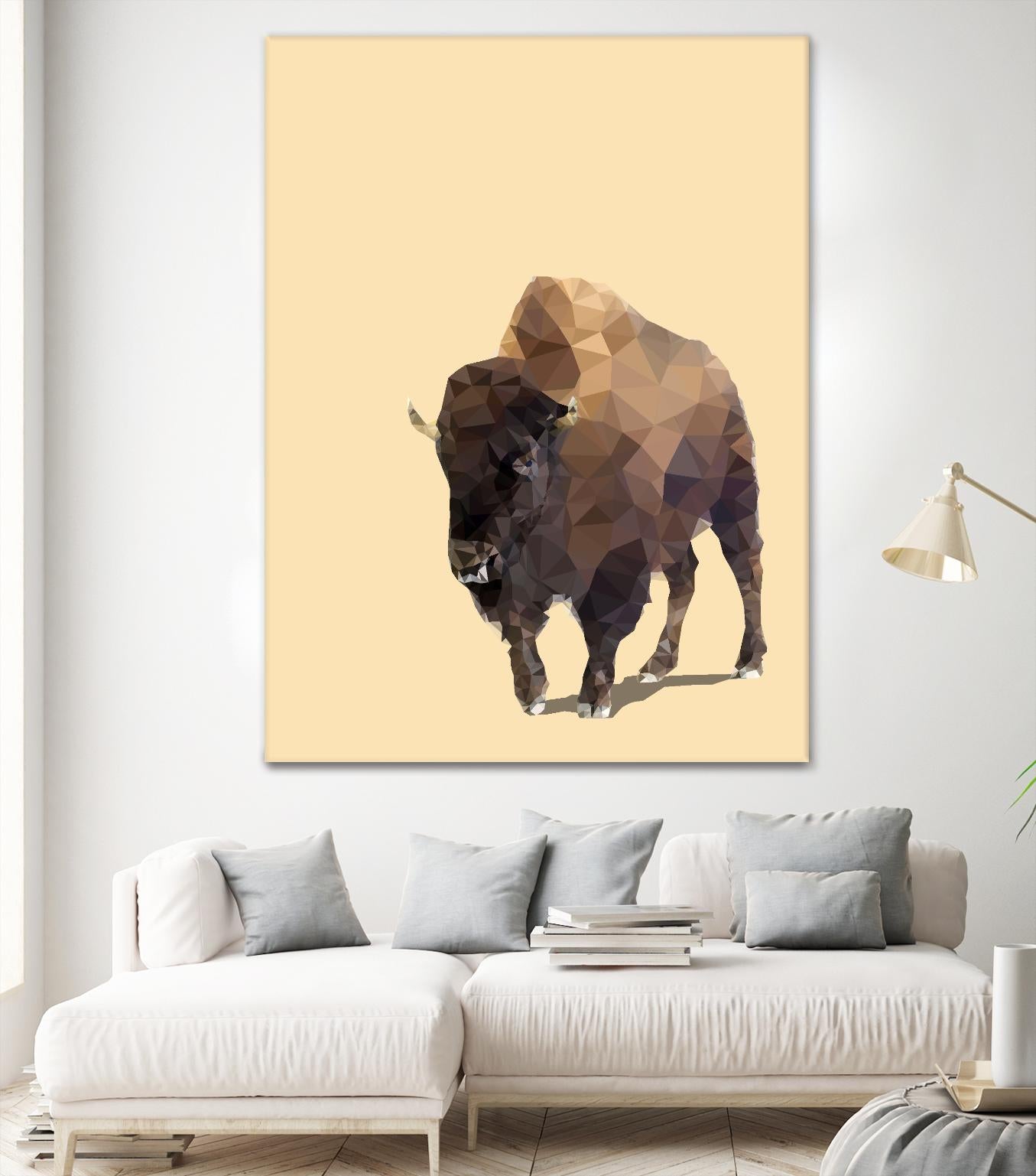 Fractal Bison by THE Studio on GIANT ART - black contemporary