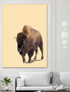 Fractal Bison by THE Studio on GIANT ART - black contemporary