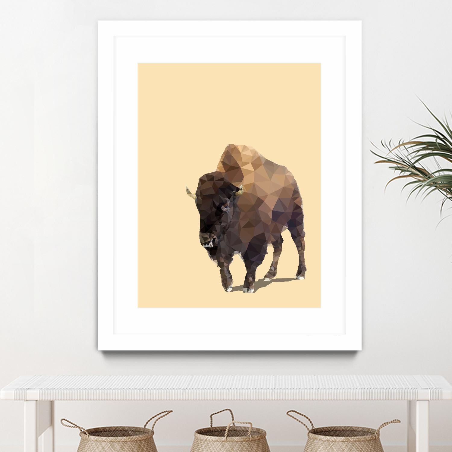 Fractal Bison by THE Studio on GIANT ART - black animal bison