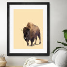 Fractal Bison by THE Studio on GIANT ART - black animal bison