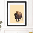 Fractal Bison by THE Studio on GIANT ART - black animal bison