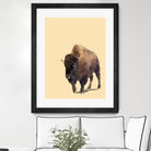 Fractal Bison by THE Studio on GIANT ART - black animal bison