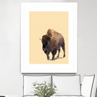 Fractal Bison by THE Studio on GIANT ART - black animal bison