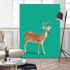Fractal Deer by THE Studio on GIANT ART - green contemporary