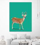 Fractal Deer by THE Studio on GIANT ART - green contemporary
