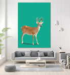 Fractal Deer by THE Studio on GIANT ART - green contemporary