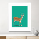 Fractal Deer by THE Studio on GIANT ART - beige animal deer